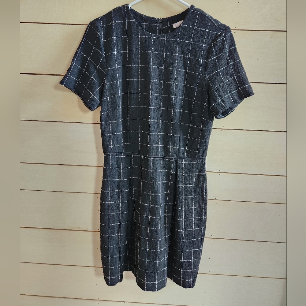 Black fit and flare office dress